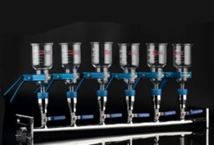 Six-branch Glass Funnel Manifolds 6BGM